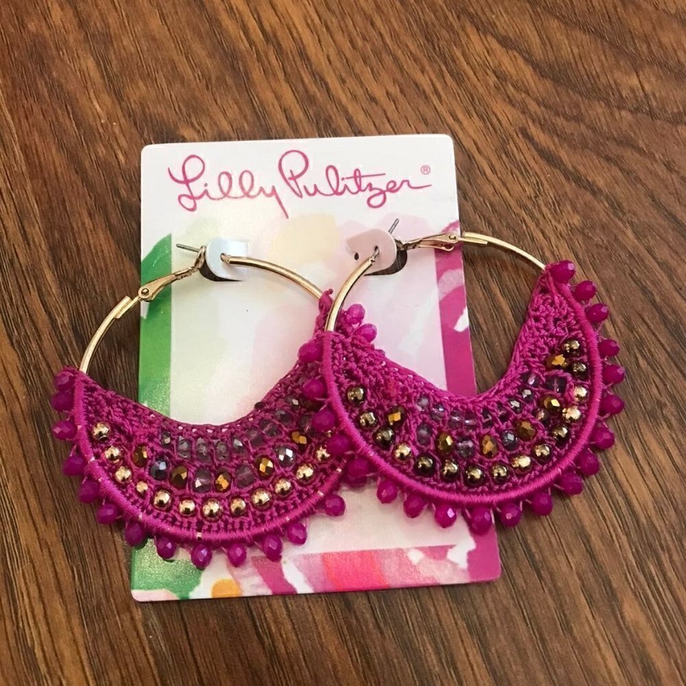 Lilly Pulitzer NWT hoop earrings